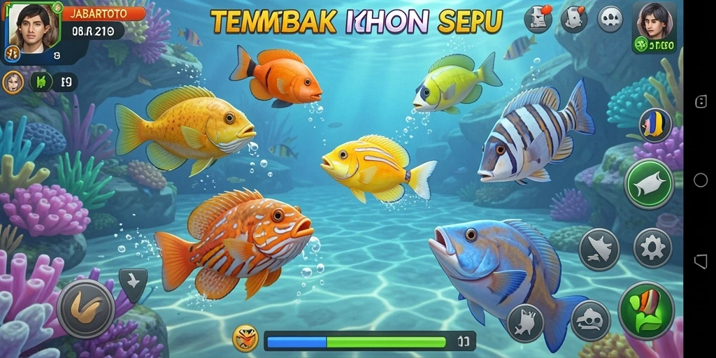 Screenshot JABARTOTO menunjukkan pemain menangkap ikan di lautan yang menakjubkan.