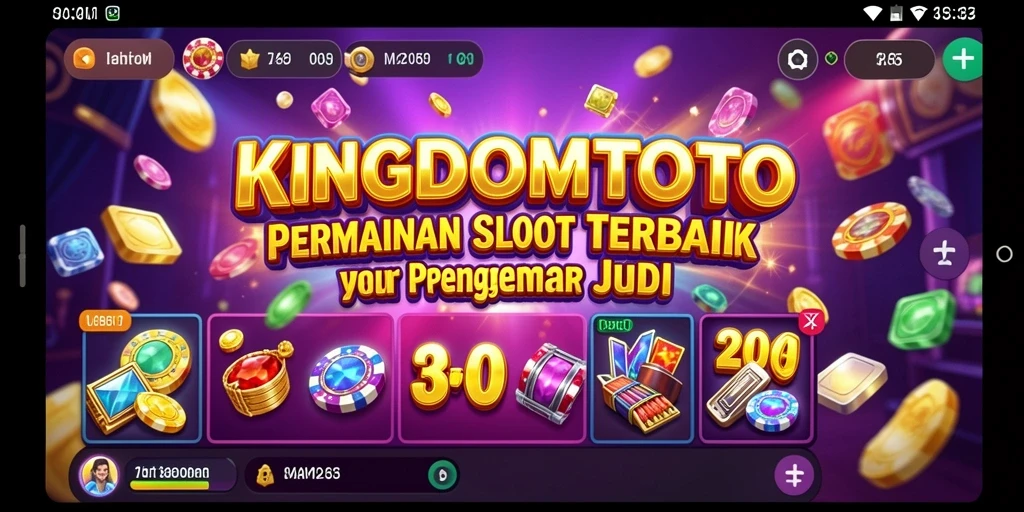 Tampilan gameplay Slot KINGDOMTOTO yang menarik dan menawan.