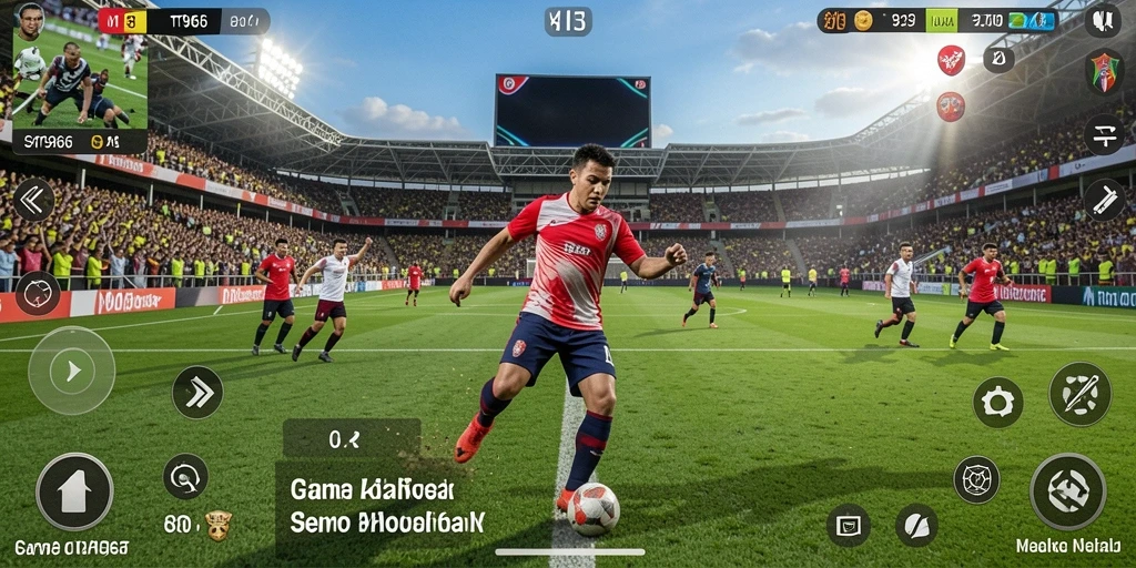 Menggambarkan gameplay seru dalam olahraga yang menyenangkan.