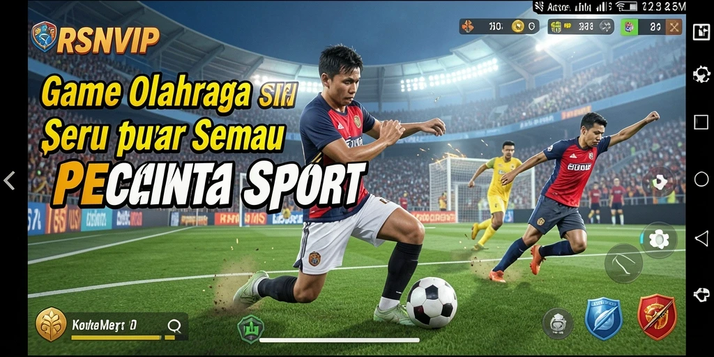 Tampilan gameplay RSNVIP yang penuh aksi dan interaksi olahraga.