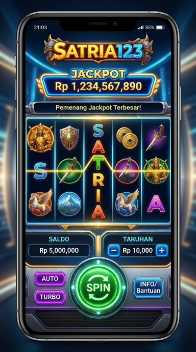 Pengguna sedang menjelajahi 'satria123' untuk menemukan aplikasi baru.